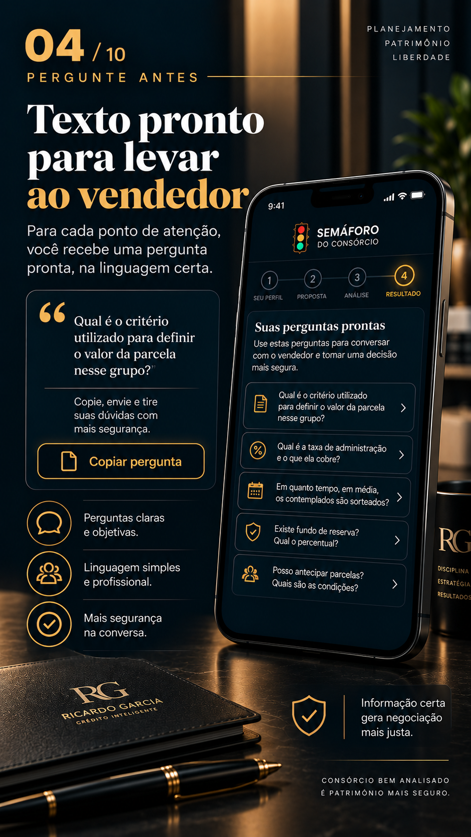 Etapa 04: perguntas prontas para o vendedor