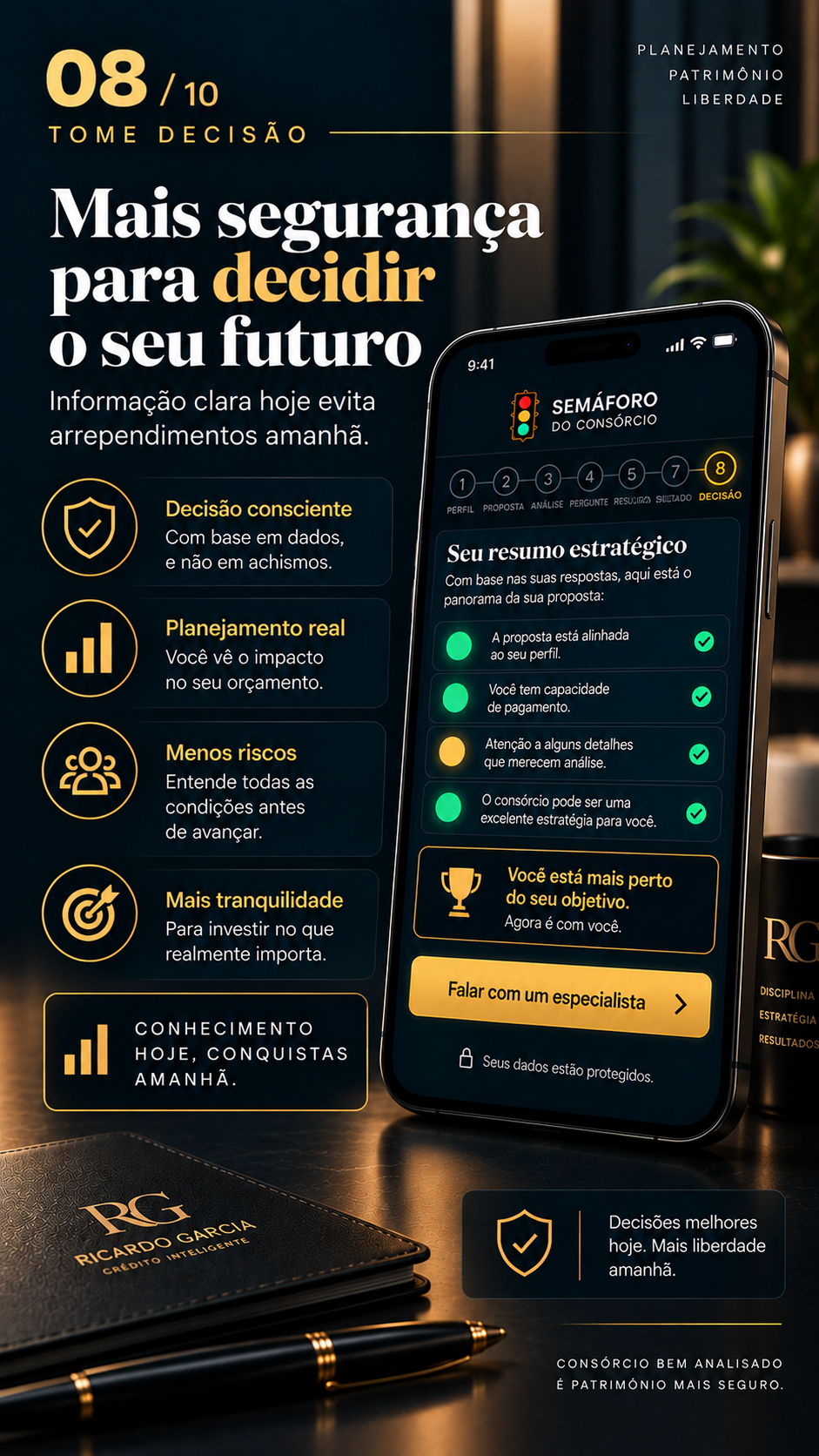 Etapa 08: mais segurança para decidir